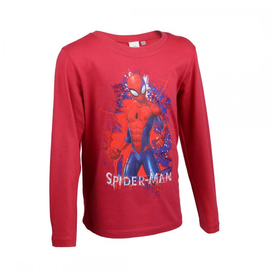 Spiderman tričko s dlhým rukávom červené