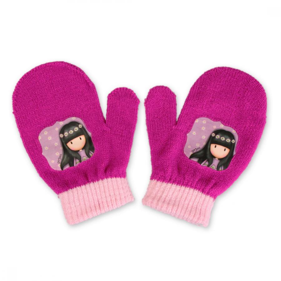Santoro Gorjuss pletené dievčenské rukavice fialové