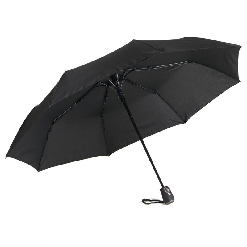Rejni skladací dáždnik s automatickým otváraním, Black unisex