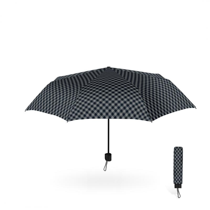 Rejni pánsky skladací dáždnik s manuálnym otváraním, Gingham