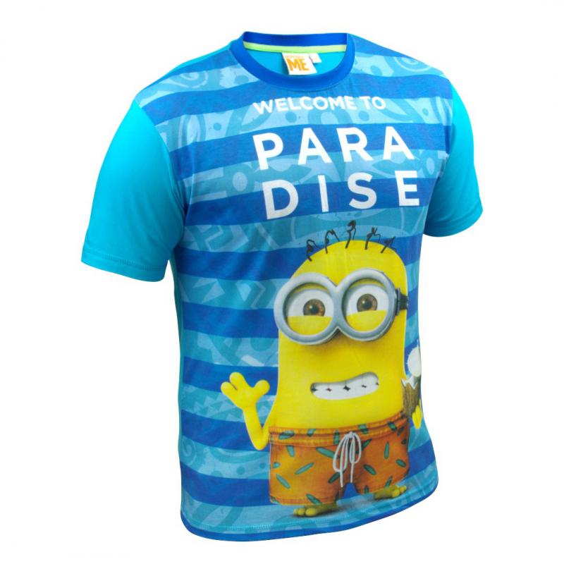 Minions tričko s krátkym rukávom pre dospelých Paradise 3