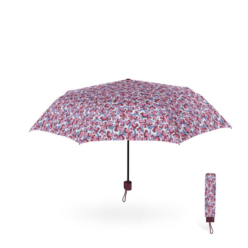 Rejni dámsky skladací dáždnik s manuálnym otváraním, Roses