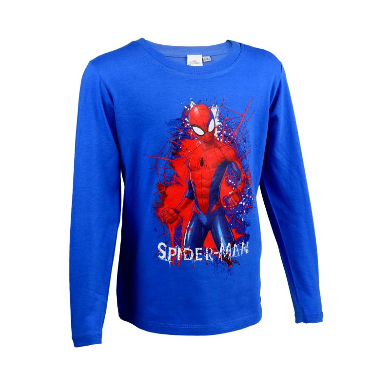 Spiderman tričko s dlhým rukávom modré