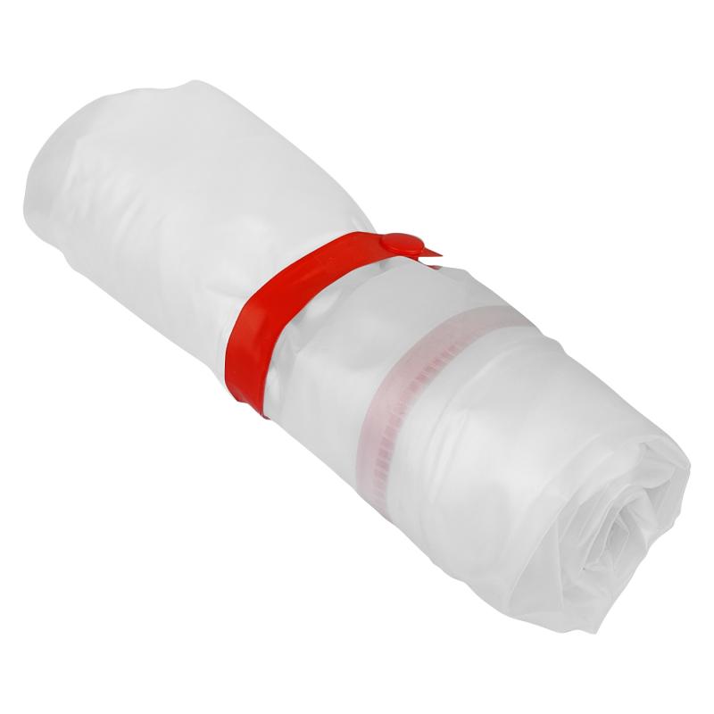 REJNI detský pršiplášť biely priesvitný červený 130-140cm