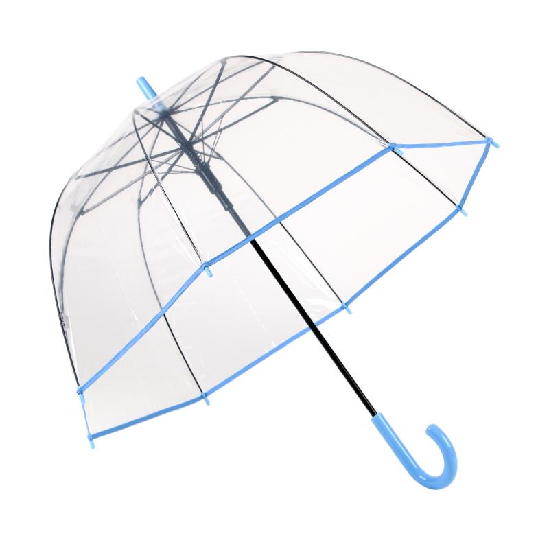 Rejni dámsky neskladací transparentný dáždnik s automatickým otváraním, Blue