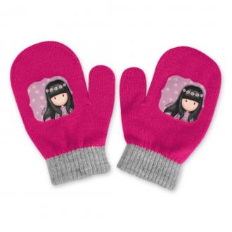 Santoro Gorjuss pletené dievčenské rukavice ružové
