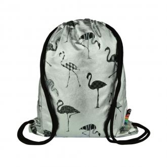St.Right ruksak na šnúrky SO11 Silver flamingo